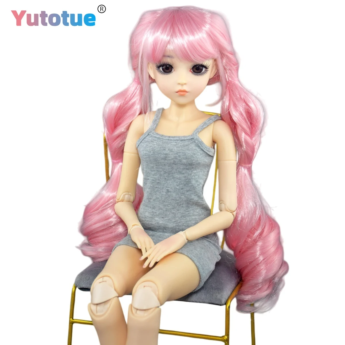 

YUTOTUE 60cm Height Girl Doll Cute Toy Dress Shoes Wigs Removable 1/3 BJD Doll Kids Toy