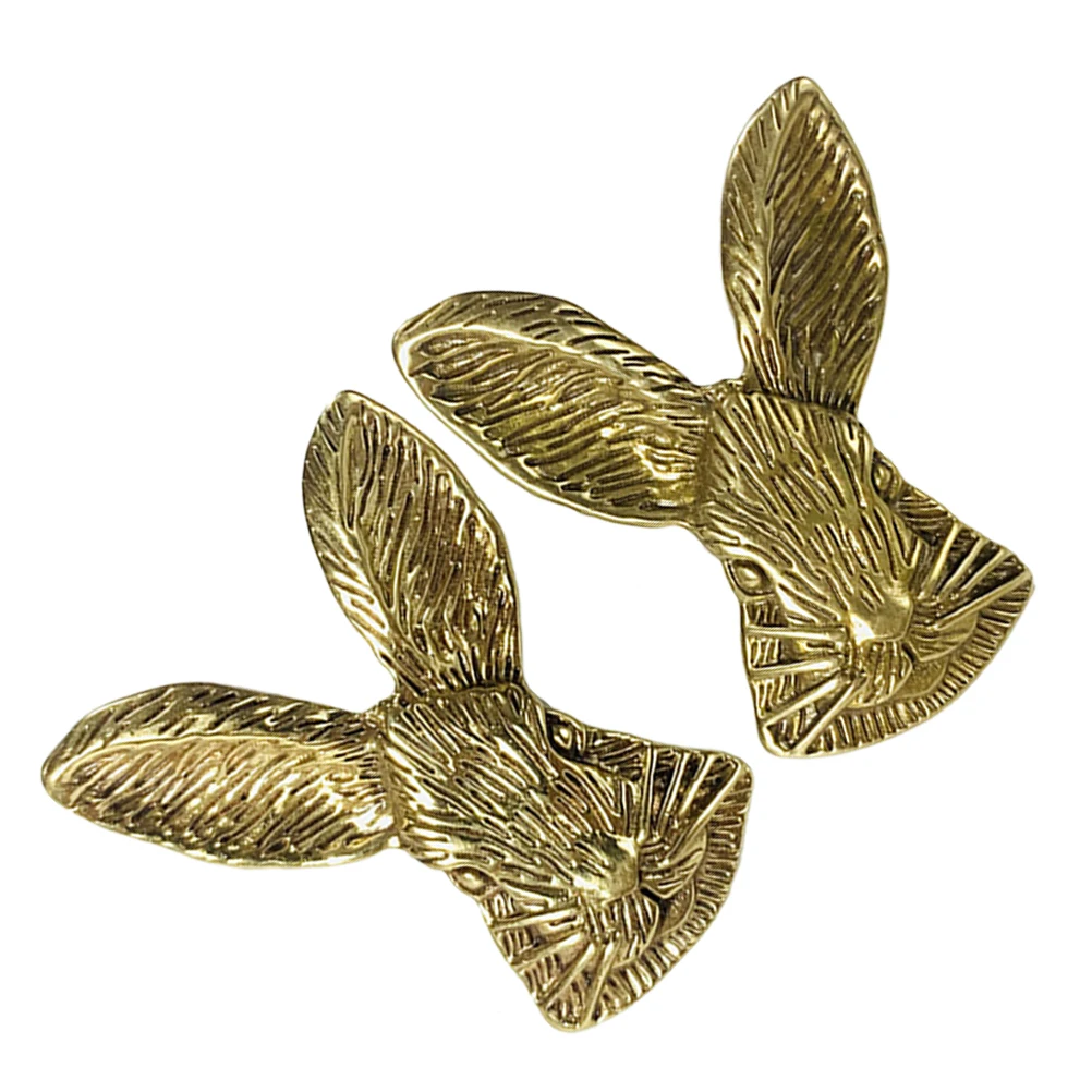 

2 шт., медные ручки для ящиков с кроликом для ящиков комода H, ручки для кухонного шкафа, мебельные ручки, фурнитура для комода