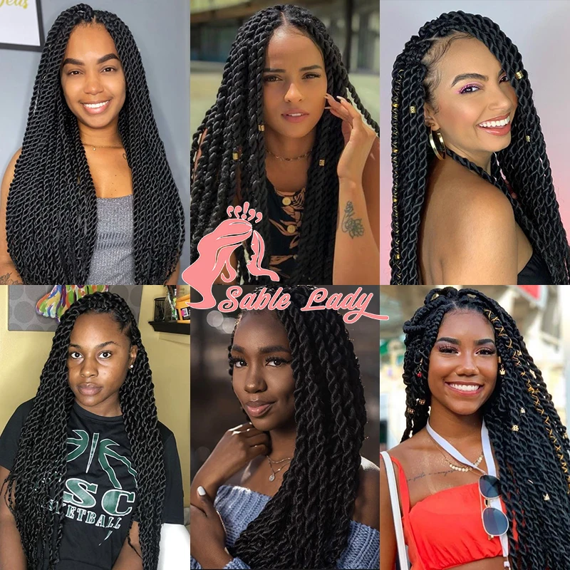 Synthetic Full Lace Braid Twist Wig 36 Inch Jumbo Box Braids  Goddess Wig for Black Women Knotless Senegalese Twists Braided Wig