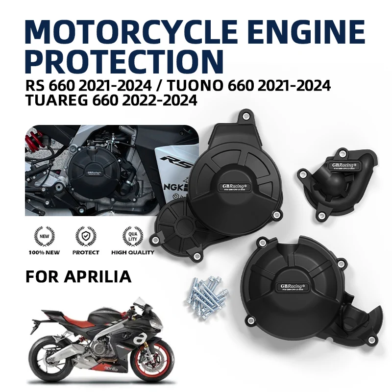 

GBRacing V2 moto accessori For APRILIA RS660 Tuono660 2021-2024 Tuareg 660 2022-2024 Alternator/Clutch/Pulse Cover Engine Cover