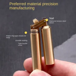 Nunchaku Kerosene Lighter Brass material Creative Portable Unique Cigar Lighter Outdoor Windproof Men's Smoking accessories