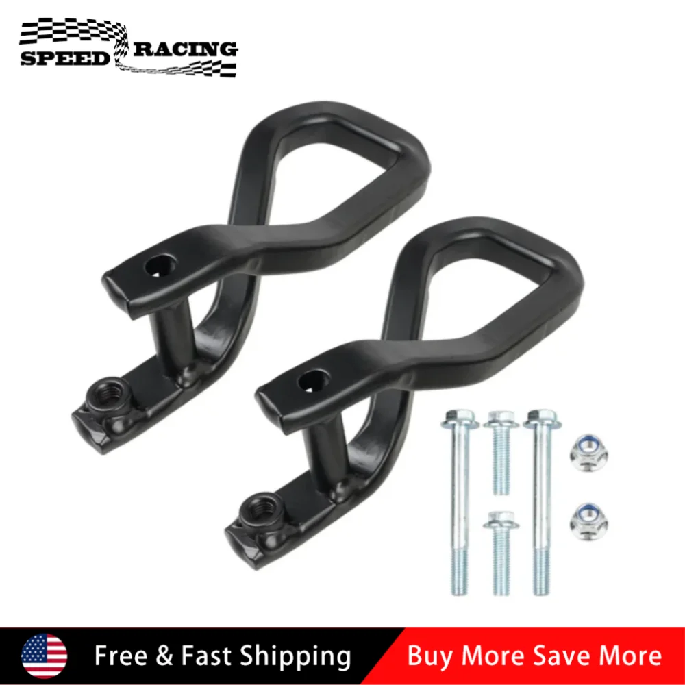 

Высококачественные буксировочные крюки из нержавеющей стали с болтами для GMC Sierra 1500 2019-2021, черные, TH-1037 (84195902)