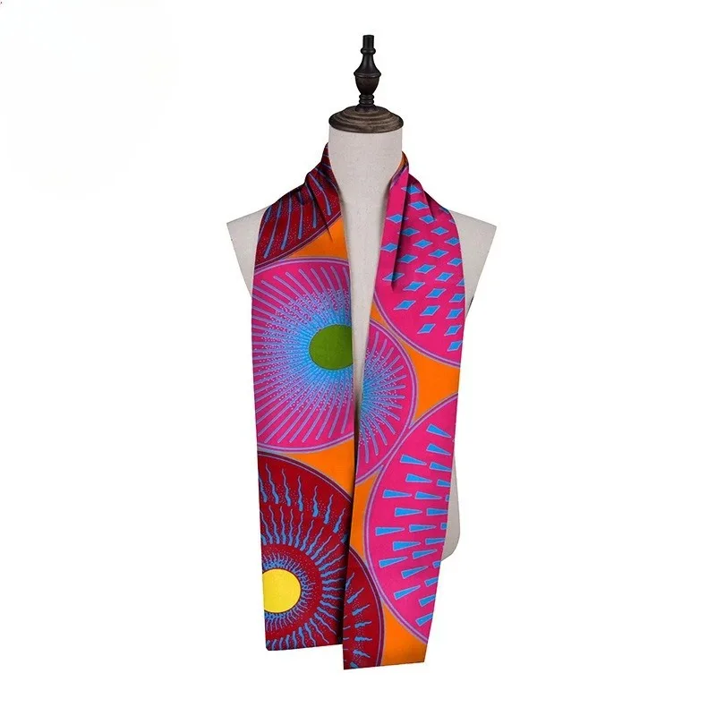 

African Inspired Vintage Long Scarf, Soft Cotton Shawl Wrap for Women’s Daily Dressing