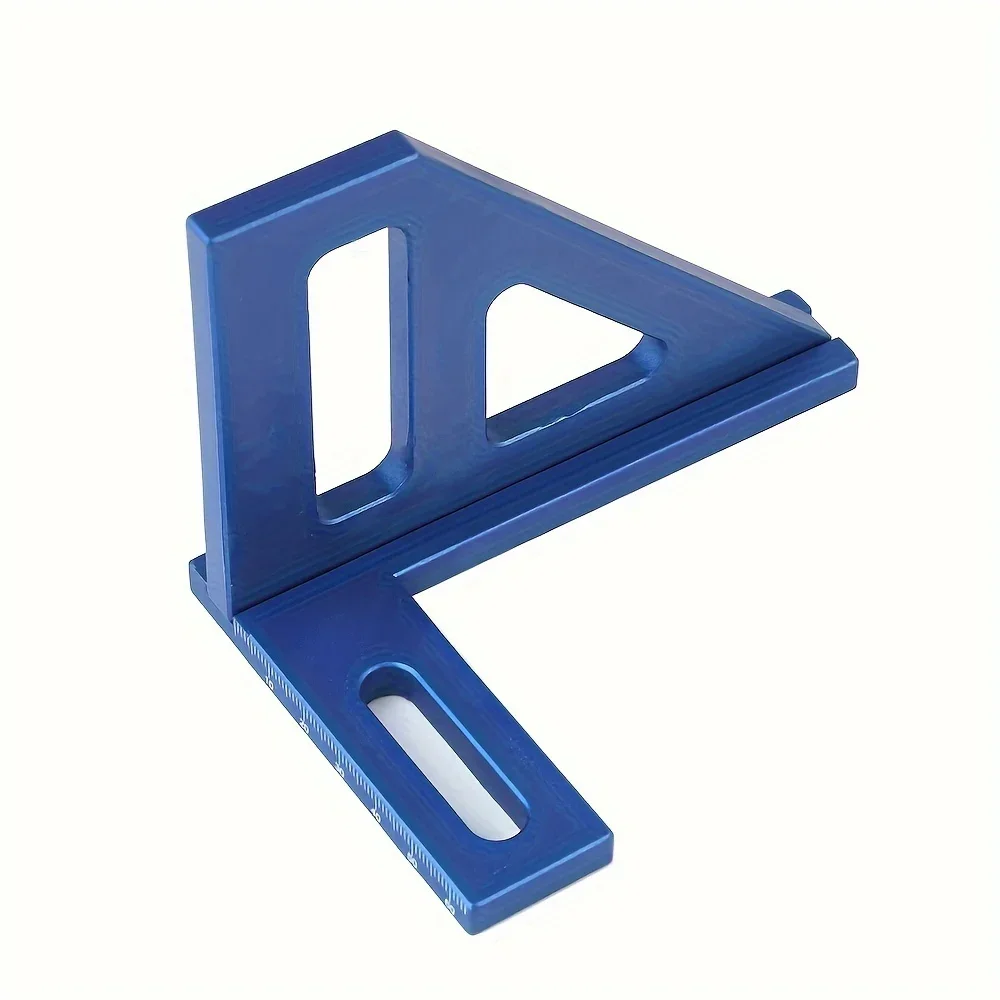 مسطرة قياس متعددة الزوايا ثلاثية الأبعاد، منقلة مربعة للنجارة البلاستيكية، خطاط مثلث مريح بكلتا اليدين