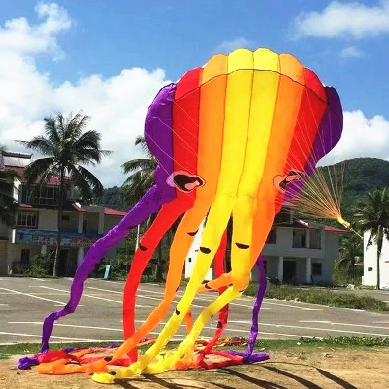 Pipa de pulpo de 23m para adultos, pipa profesional, pipas suaves factroy, juguetes inflables, pipas gigantes, kitesurf, pipas de viento para niños