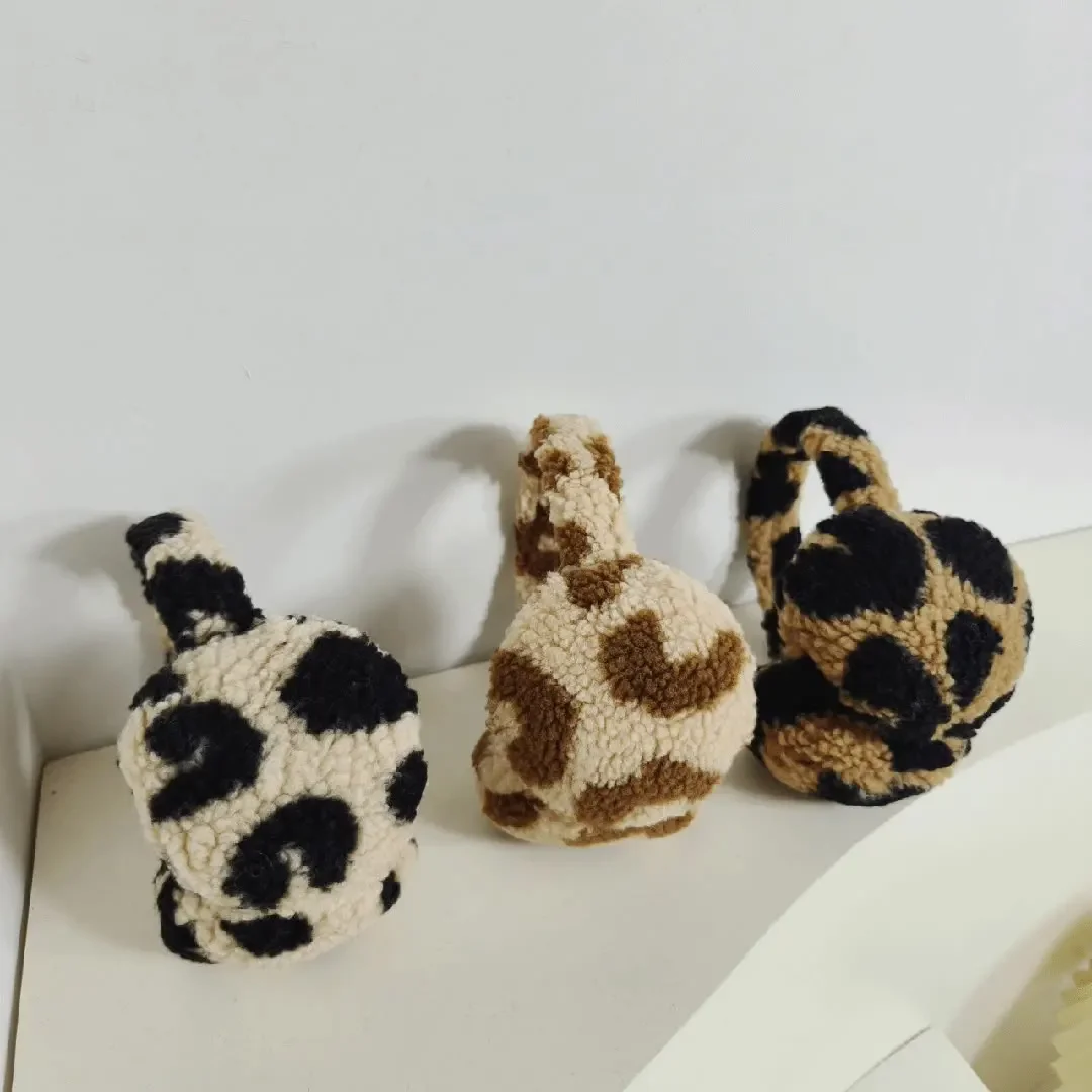 الأصلي موضة الشتاء ليوبارد طباعة غطاء للأذنين للنساء الفتيات فو الفراء رقيق الأذن تدفئة طوي الأذن يغطي الدراجات في الهواء الطلق #1