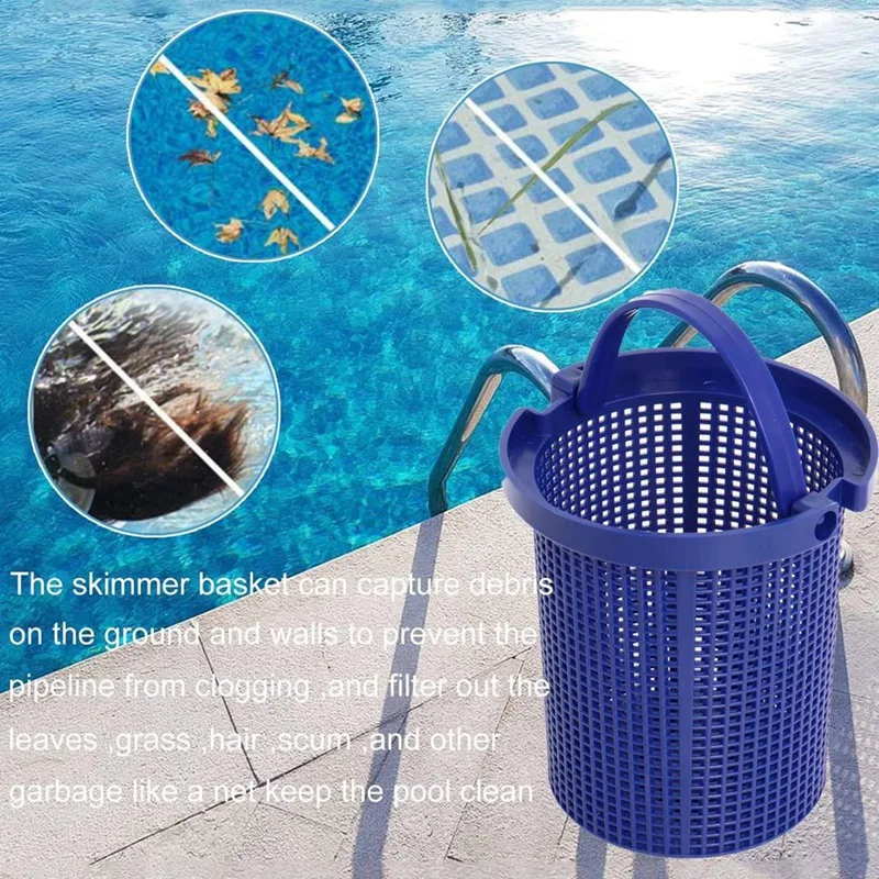 4Pcs Pool Strainer Basket Replacement For Dura-Glass II, Maxi-Glass II, Dyna-Glas, 4Pack Pool Skimmer Strainer Baskets