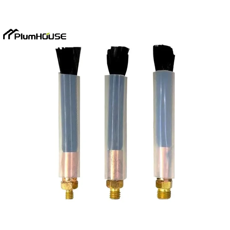1Pc M6 M8 M10 Weld Seam Pickling Brush Copper Head Heat Resistant Cover TIG Weld Cleaning Tool Acid Resistant Carbon Fiber