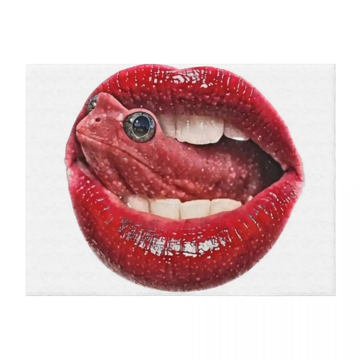 

Frog mouth with red lips Throw Blanket Comforter Giant Sofa Custom Sofa Quilt Blankets