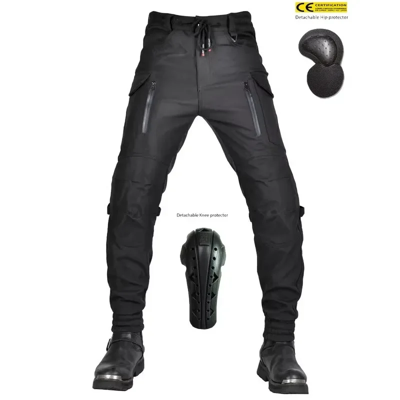 VOLERO Motorcycle Overalls Riding Pants Men Waterproof Windproof Breathable Elastic High-waisted Motorcycle Slingproof Pants