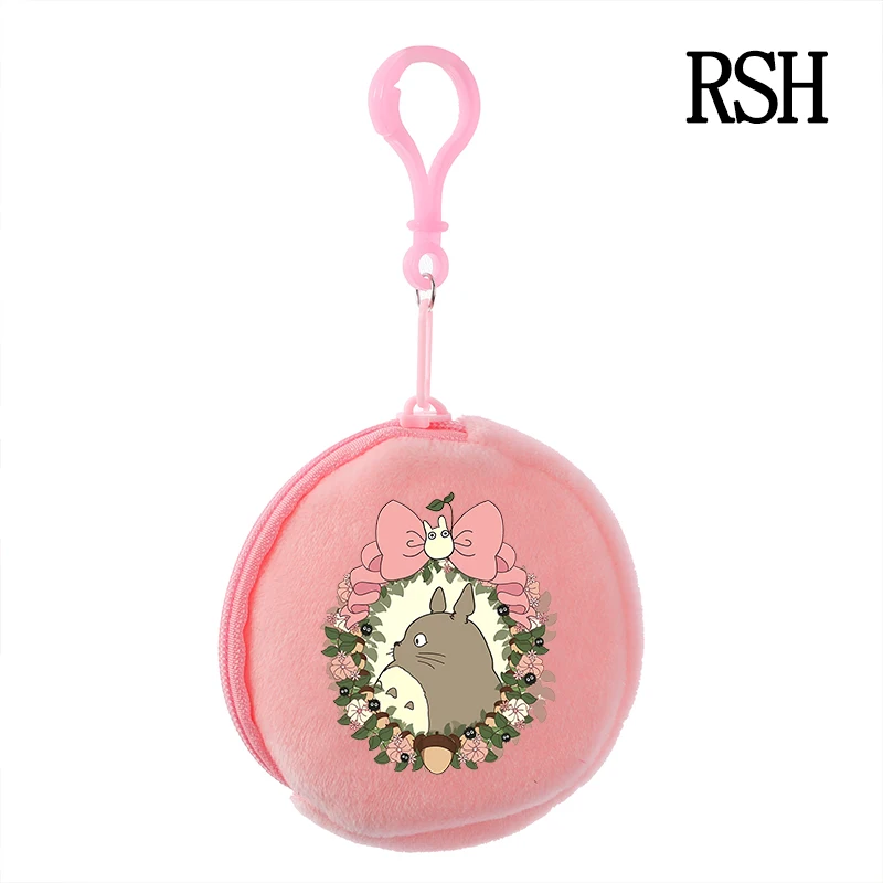 Totoro Sublimation Wallet Kawaii Round Coin Purse Anime Cartoon Key Earphones Storage Pouch Soft Fashion Mini Zero Wallet Gift