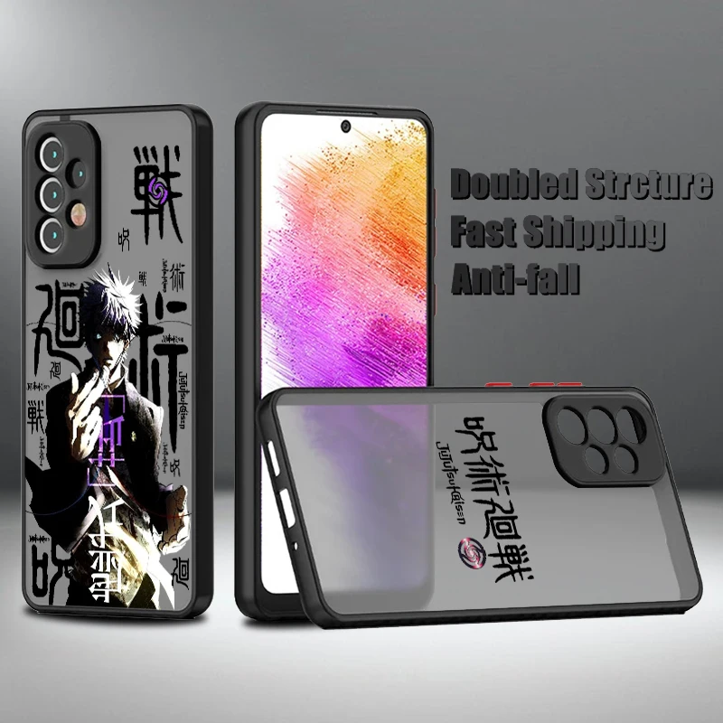 Cool J-ujutsu K-aisen For Samsung A91 A71 A51 A42 A41 A31 A21S A14 A04 A13 A12 A11 Lite Frosted Translucent Phone Case