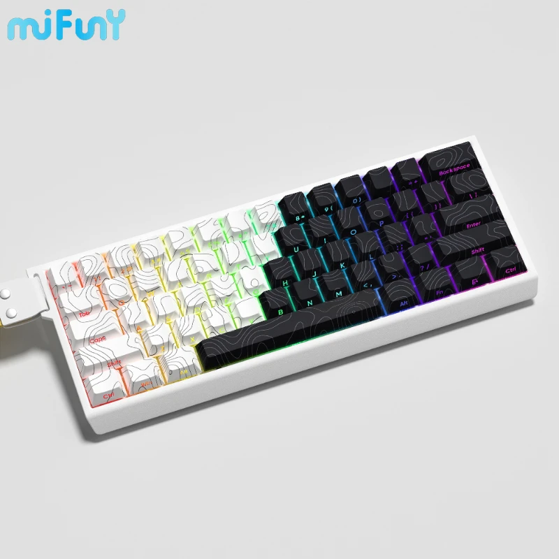 

Mifuny Contour V2 Keycaps Wooting Side Engraved Keycap Translucency PBT Key Cap Cherry Profile for Mechanical Keyboard Key Caps