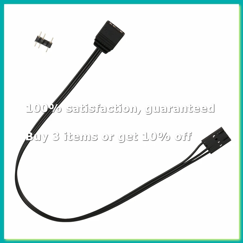For 4PIN RGB to Standard ARGB 3-Pin 5V Adapter Connector RGB Cable 25cm-DTD2