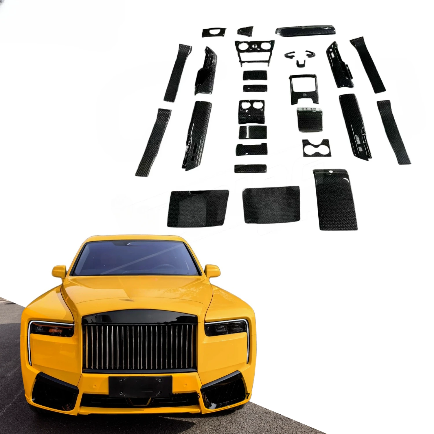 Hot Selling BB Style Dry Carbon Interior Replacement Trims for  Cullinan Upgrade Interior