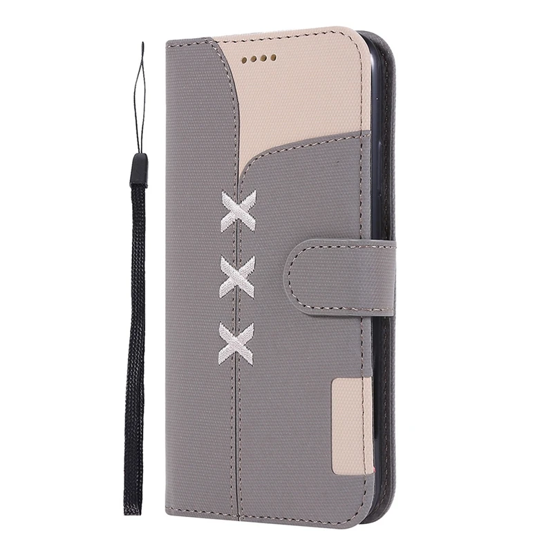 Colorblock Flip Wallet Phone Case For Iphone 11 Pro Flip Cover Case For Iphone