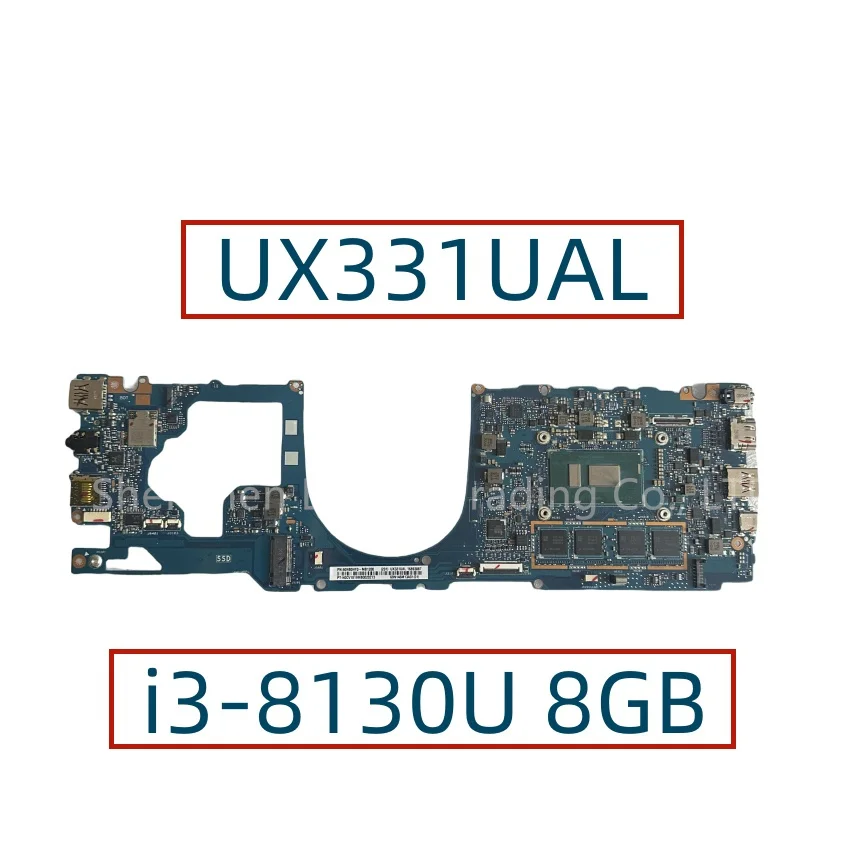 Placa base para ordenador portátil ASUS UX331UA UX331UAL con Core i3-8130U 8GB-RAM placa base UX331UAL completamente probada