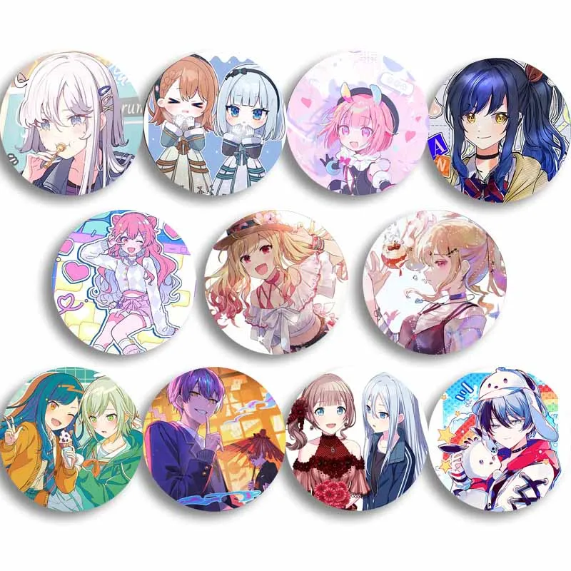 Project SEKAI Anime Akiyama Mizuki Enamel Pin Nightcord Cartoon Character Fanart Round Brooch Badge on Backpack Clothing Jewelry