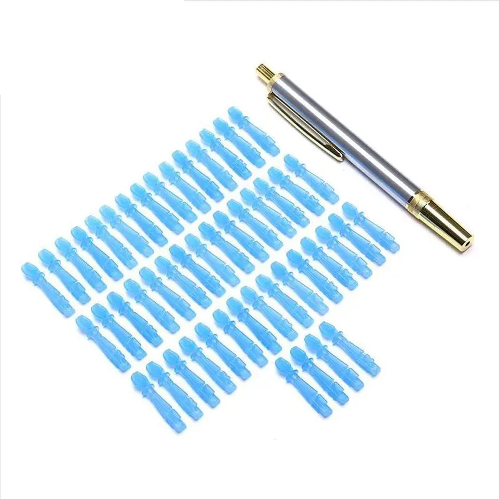 1 قطعة الفولاذ المقاوم للصدأ Lancet نقطة القلم إراقة الدماء الوخز بالإبر العلاج بالتدليك مقبض أدوات + 50 قطعة لانسيت الدم القابل للتصرف #4