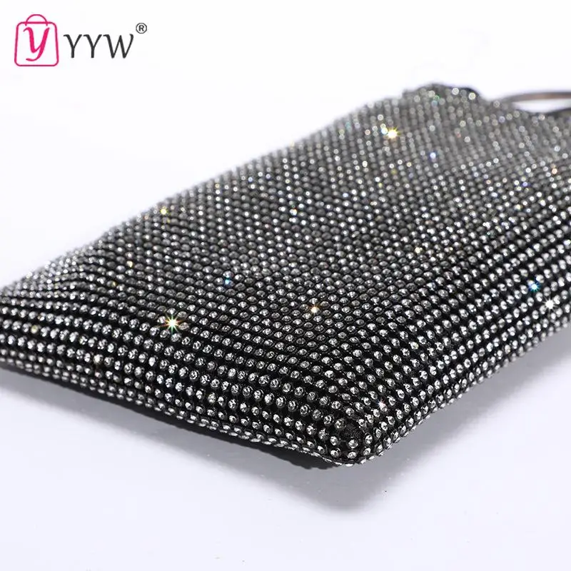 Shiny Evening Clutche Bag For Women Rhinestone Sequins New Wedding Purses Female Ladies Exquisite Tote Crossbody Party Handbags