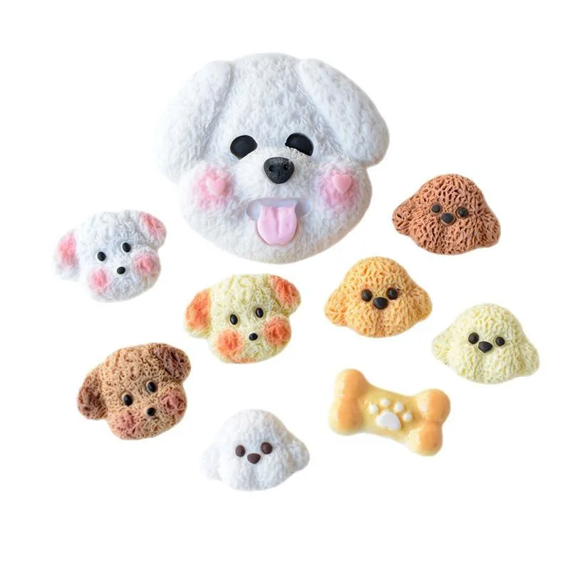 

100 шт. Kawaii Flatback смола мультфильм собака шоколадный камень фигурка скрапбук DIY головные уборы ремесла изготовление декора аксессуары