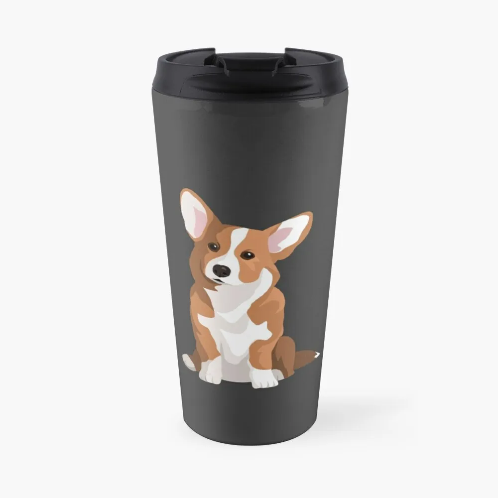 Lone Corgi Travel Coffee Mug Custom Mug Reusable Coffee Cup