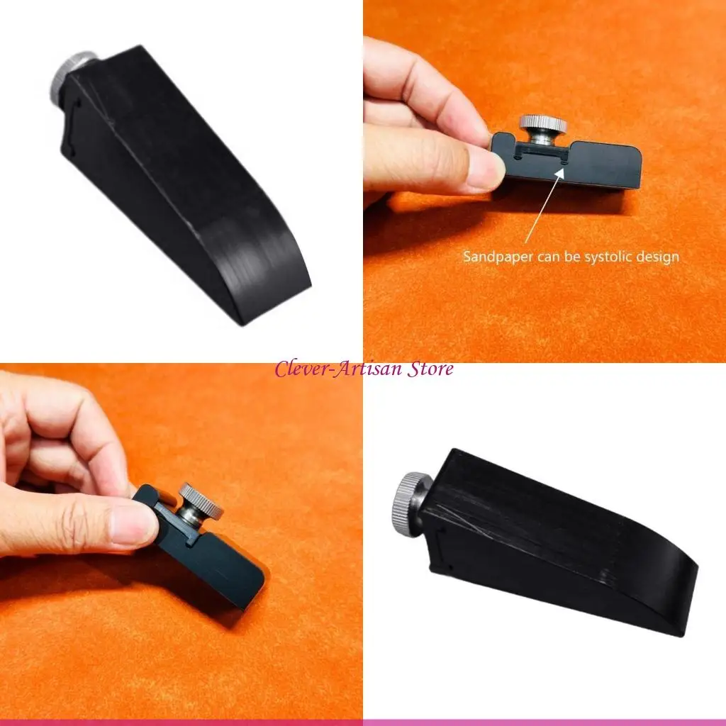 

E06B Hand Sanding Sandpaper Holder Manual Hand Sanding Block For Leather Craft Edges Polishing Sanding Clip for Grinding