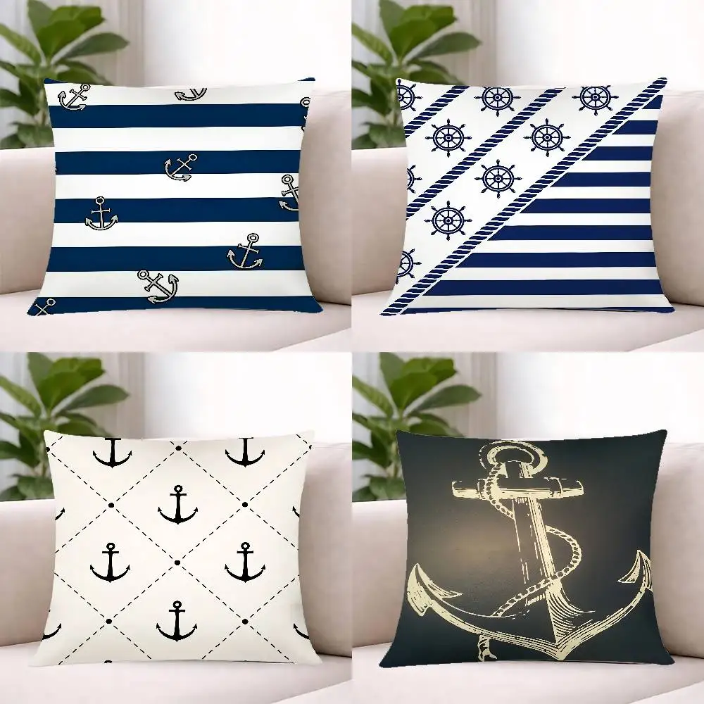 Anchor Kissenbezug, weicher, süßer Kissenbezug für Auto, Sofa, Kissenbezug aus Polyester mit Reißverschluss