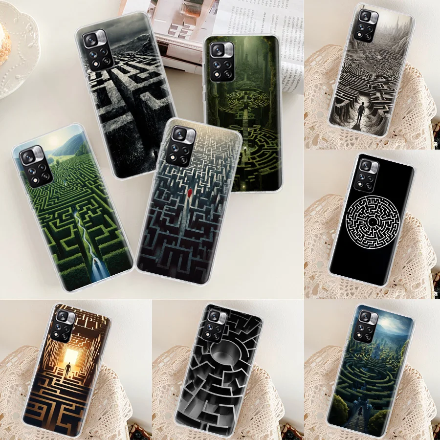 Ancient Maze Phone Case For Xiaomi Mi 12 10 Lite 12X 12T 13 5G 11T 10T Pro 11i 11 Ultra 9 8 6X 5X Capa Coque Fundas TPU Capa She