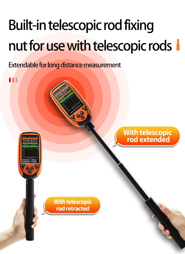 Aikesi Detektor Radiasi Nuklir Geiger Counter LND 7311sensor Detektor Radon Jendela Mika Detektor Sinar X Gamma Alpha Beta