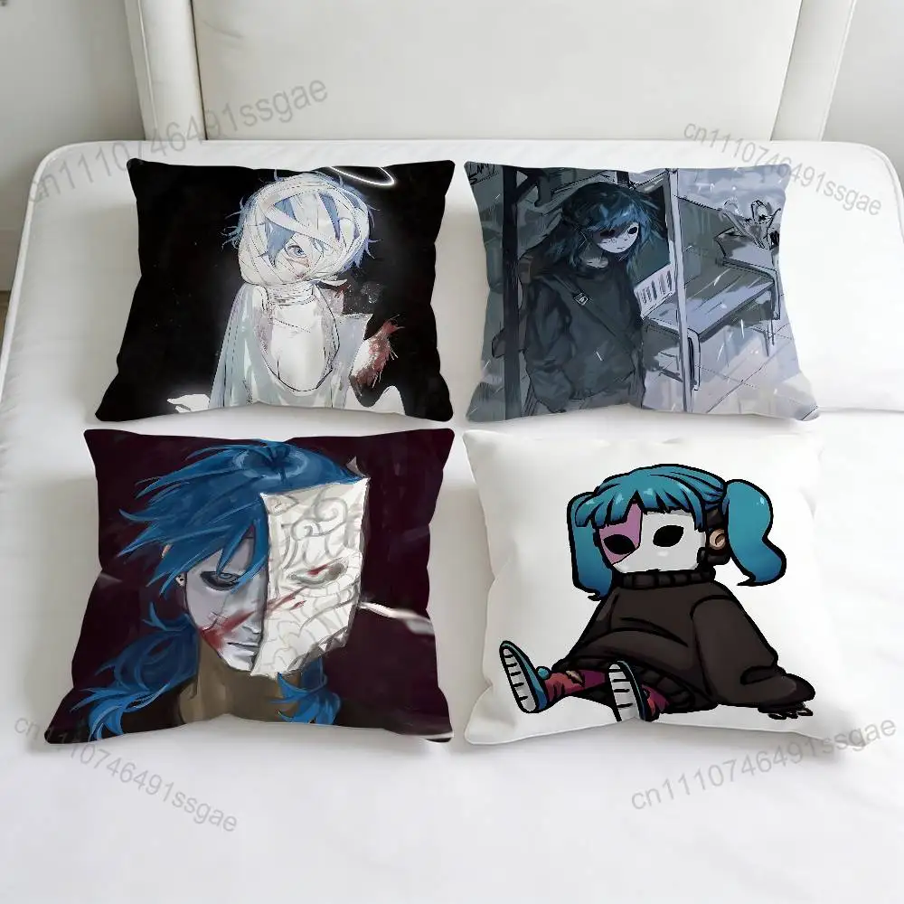 

2026 Game Sally Face Square Pillow Cover Decorative Throw Pillow Case for Sofa Couch Bed Home Car Living Room Decoration