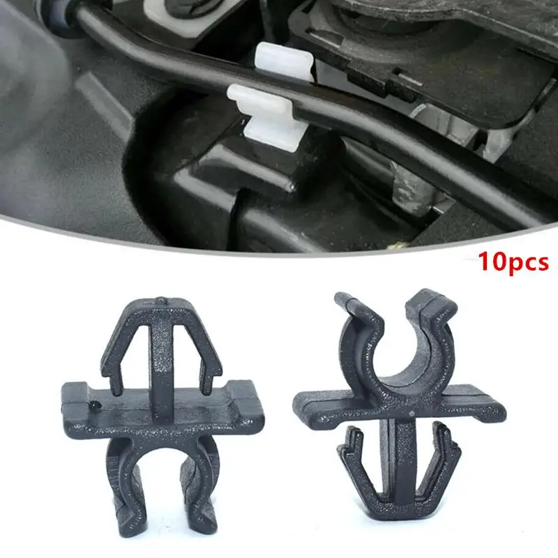 

10Pcs Nylon Plastic Retainer Clips, Car Hood Support Prop Rod Fasteners