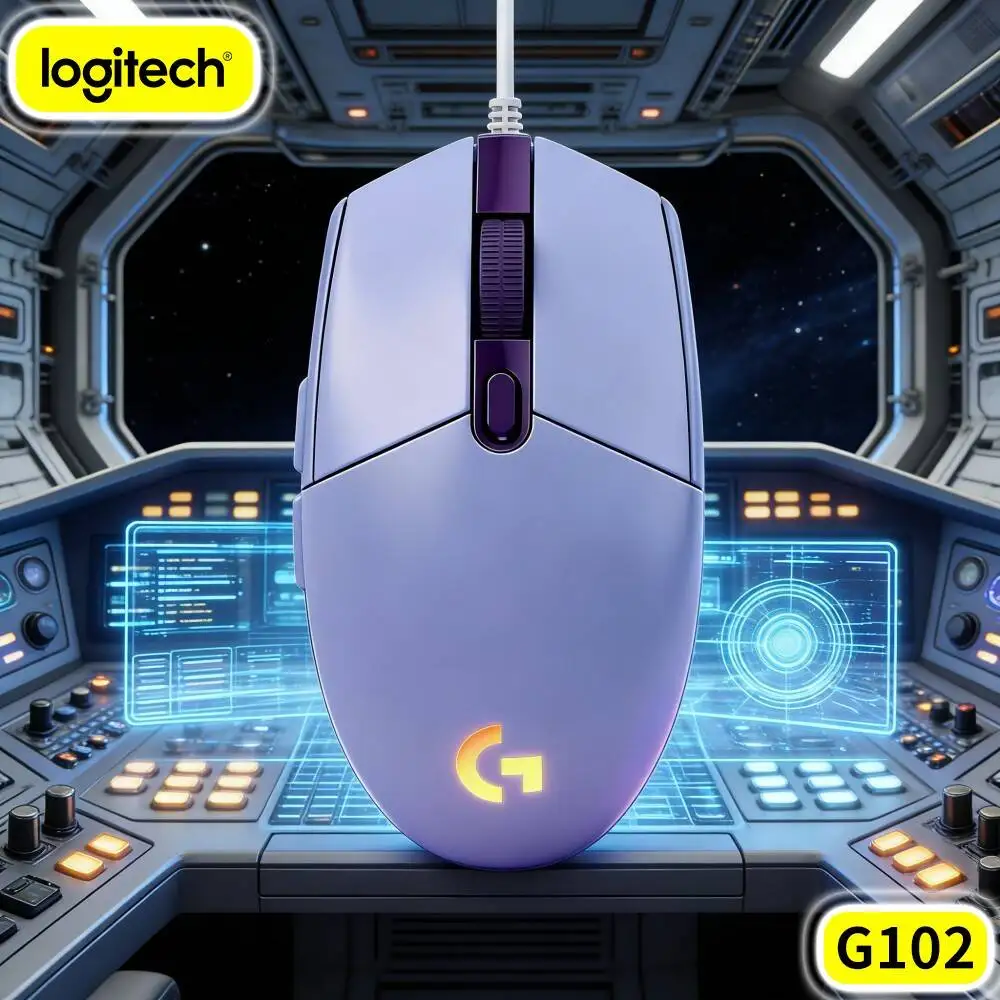 Logitech G102 Wired Gaming Mouse,Space Saving Standard Size Fits Neatly On Compact Dorm And Office Desks
