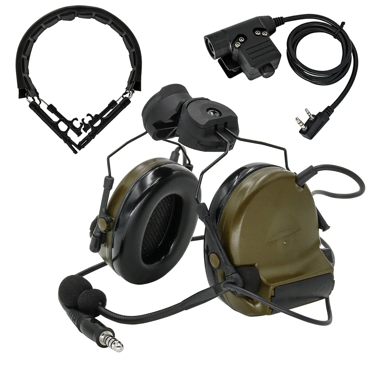 

TCIHEADSET Tactical Headset Comta II Helmet Version Noise Reduction Sound Pick Up Airsoft Headset Hunting Military Headphone FG