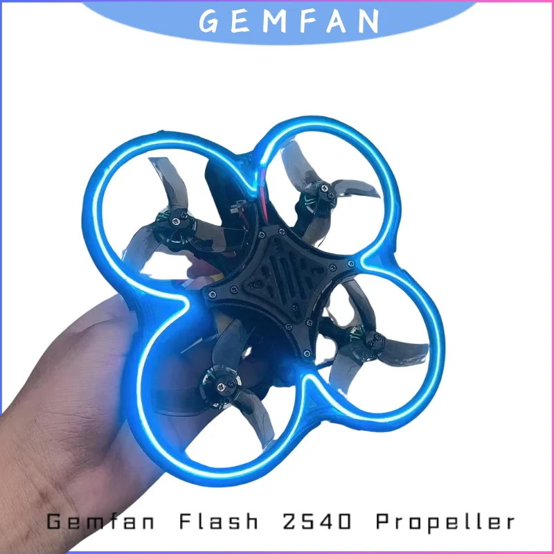 

GEMFAN Flash 2540 2.5 Inch 3-Blade Propeller 4 Pairs with 1.5mm Hole for FPV Freestyle Drone High Thrust Durable PC Props