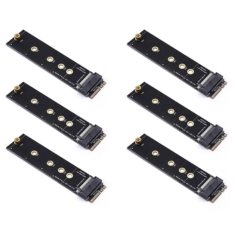 

Classic-6X M.2 A+E KEY Slot To M.2 NVME Adapter Card NGFF To KEY-M Expansion Card Nvme PCI Express SSD Port Expansion Adapter