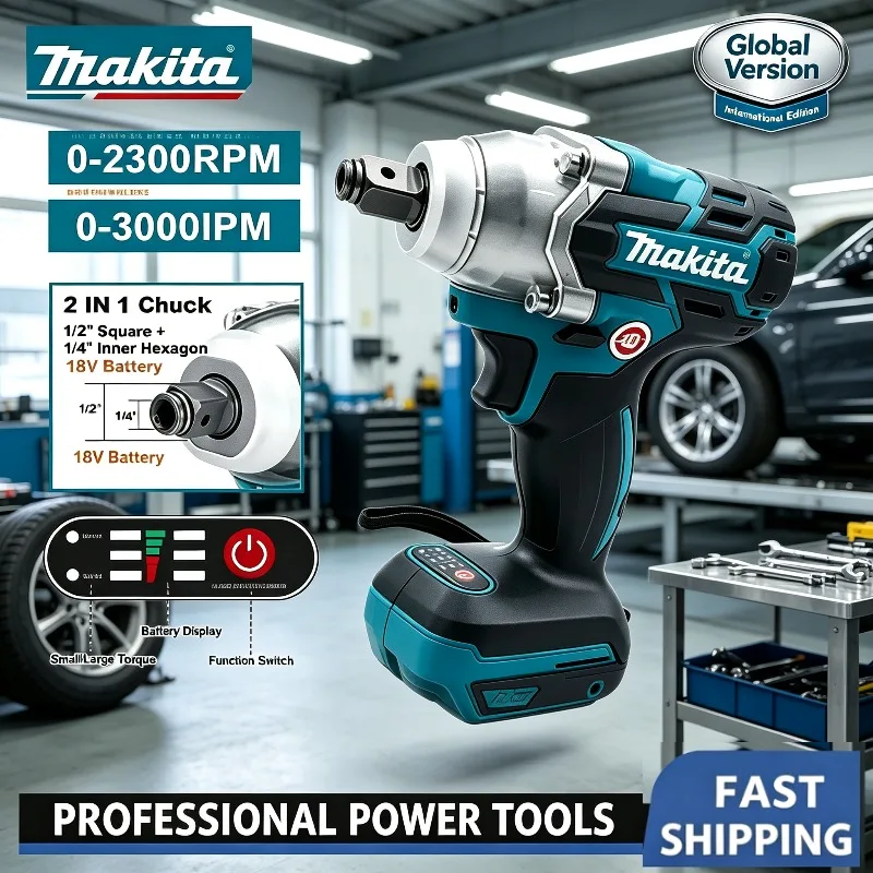 Makita DTW600 Brushless Electric Wrench Impact Wrench Cordless Auto Repair Power Tools High Torque Rechargeable Tool