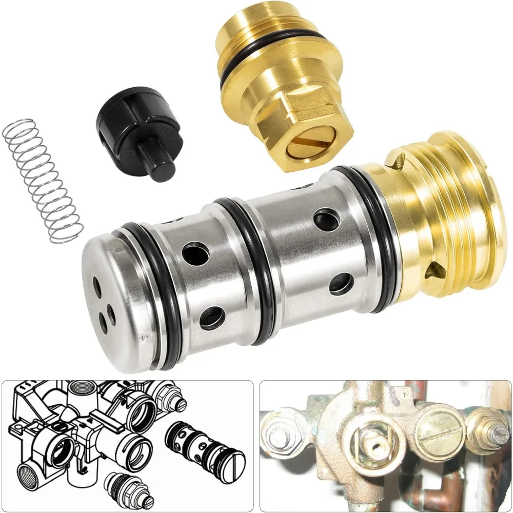 

Комплект обратного клапана и балансировочная вставка для однорычажного смесителя для ванны и душа, запасные части, желто-черный