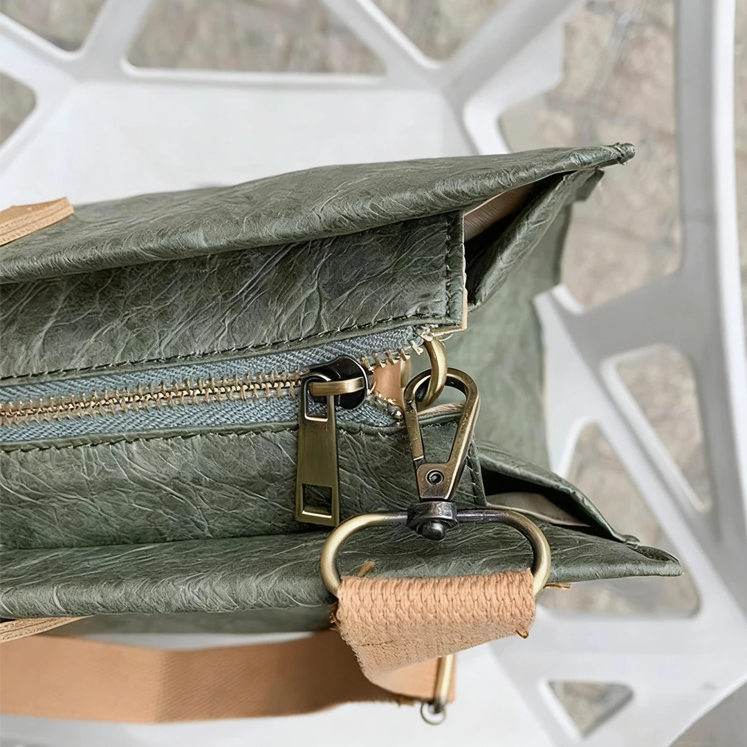 Sac fourre-tout femme sac à bandoulière léger pour femmes sac à main de trajet étanche papier Kraft sacs à bandoulière Vintage sac à provisions