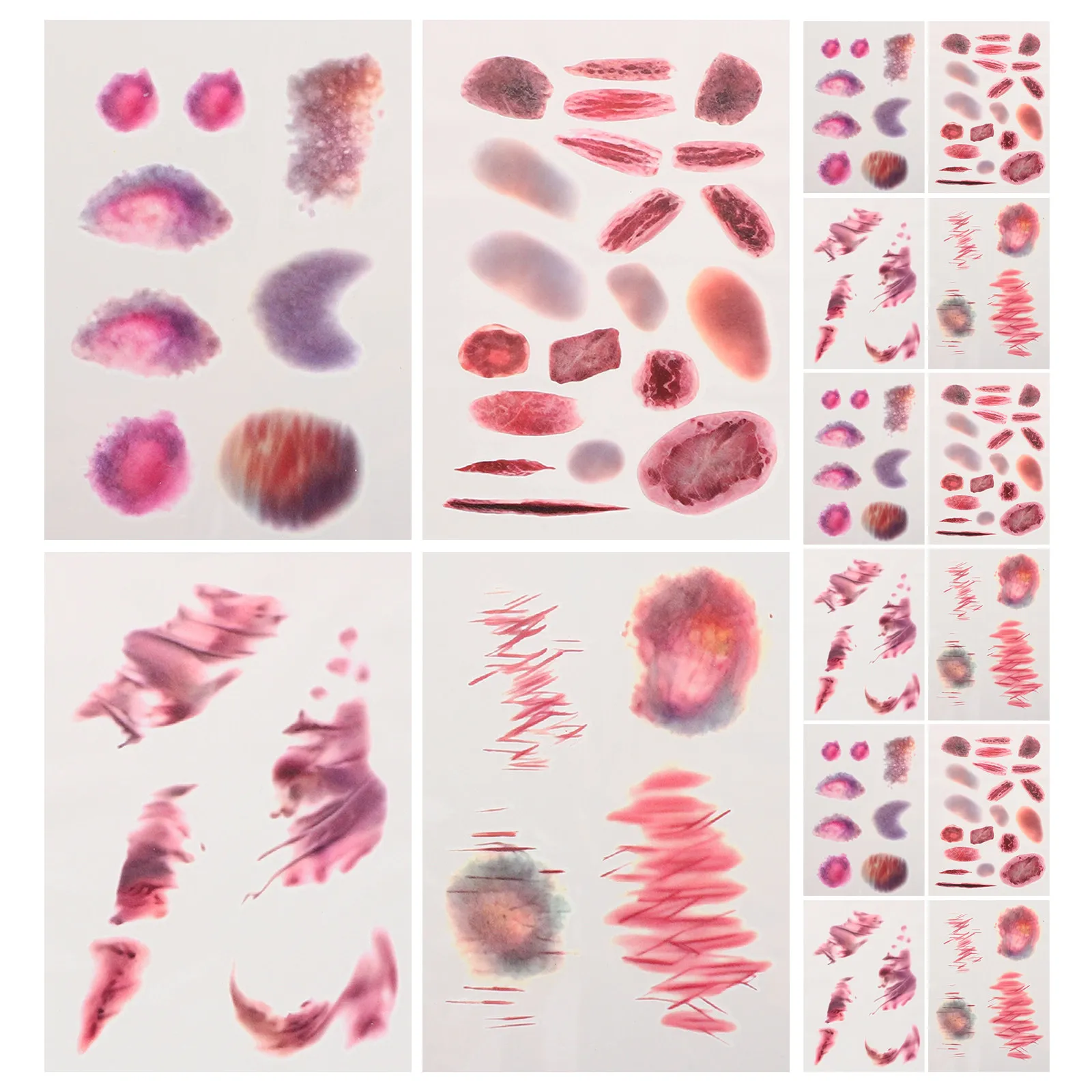 

Realistic Wound Stickers Fake Scar Makeup For Halloween Cosplay Temporary Tattoo Decals Bruise Effects No Skill Needed