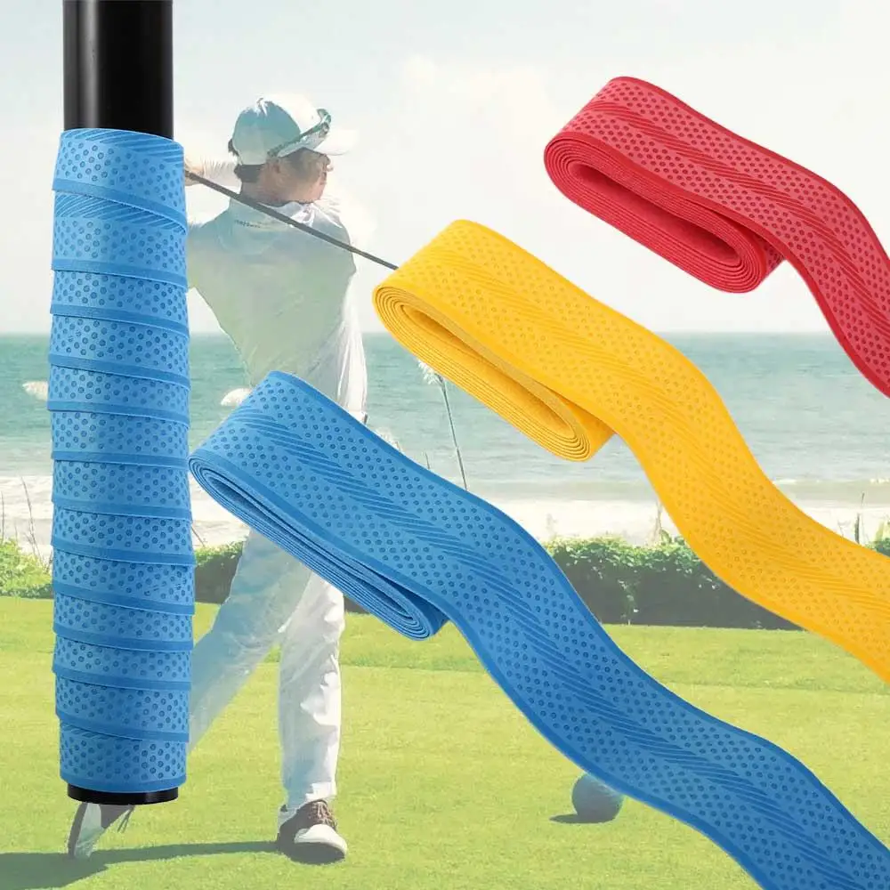 Comfortable Pure Color Golf Club Sweatband Anti-Seismic Leather Hand Glue Winding Tape Outdoor Golf Sports Equipments