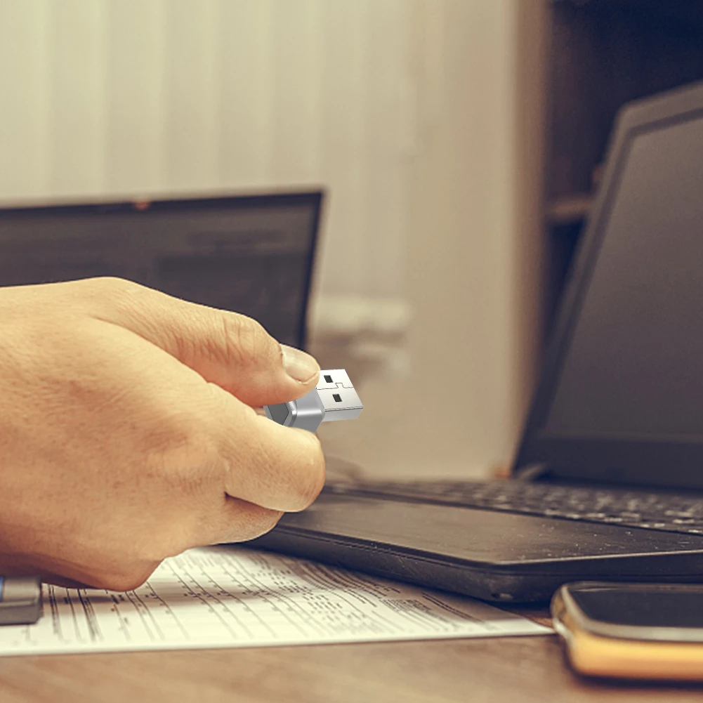 Leitor de chave de impressão digital USB Chave de segurança biométrica para Windows Olá com reconhecimento de 360 graus para PC e laptop