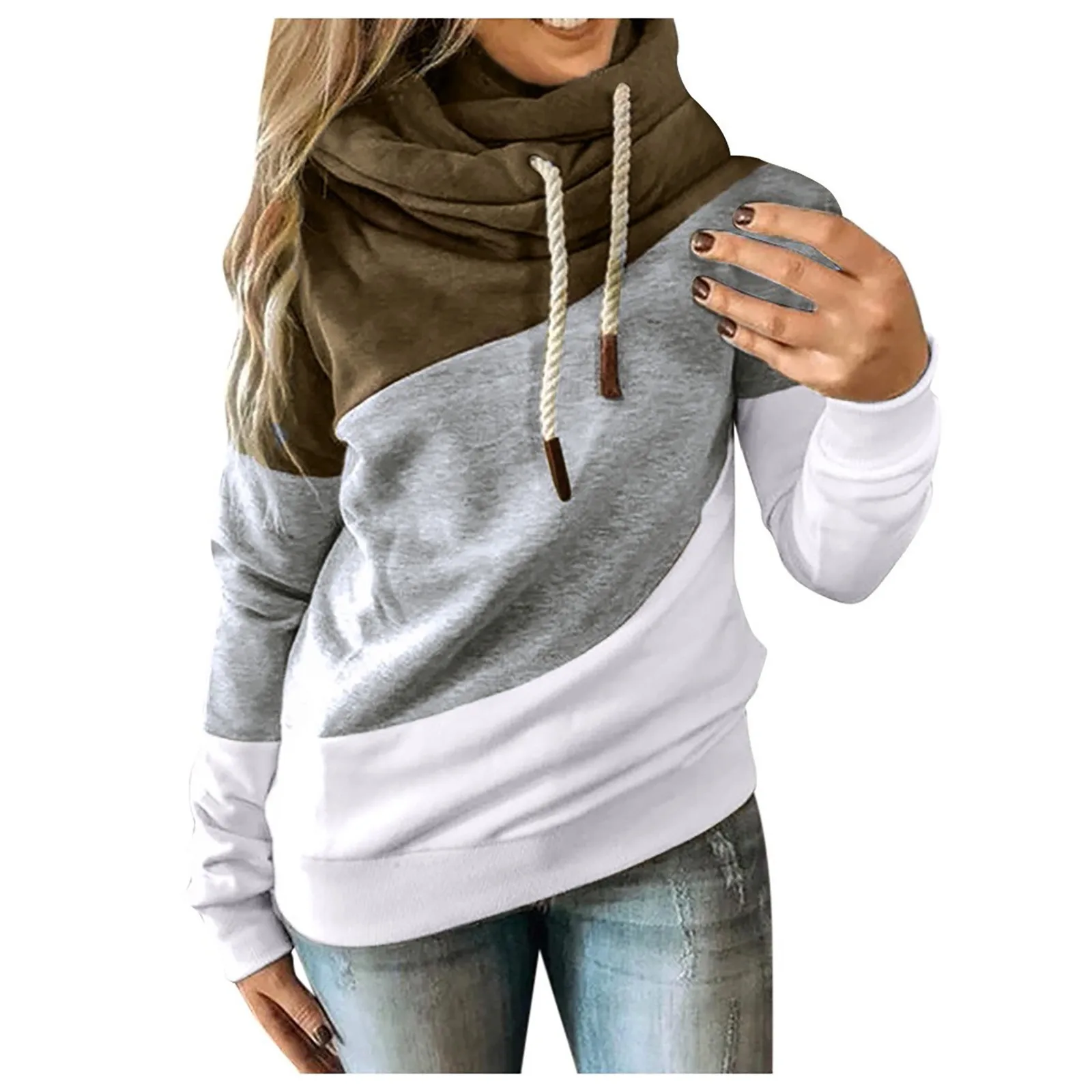 S-5XL Size Autumn Winter Thick Warm Coat Leopard Splicing Hooded Loose Women Hoody Sweatshirt Pullover Casual Tops Long Sleeve