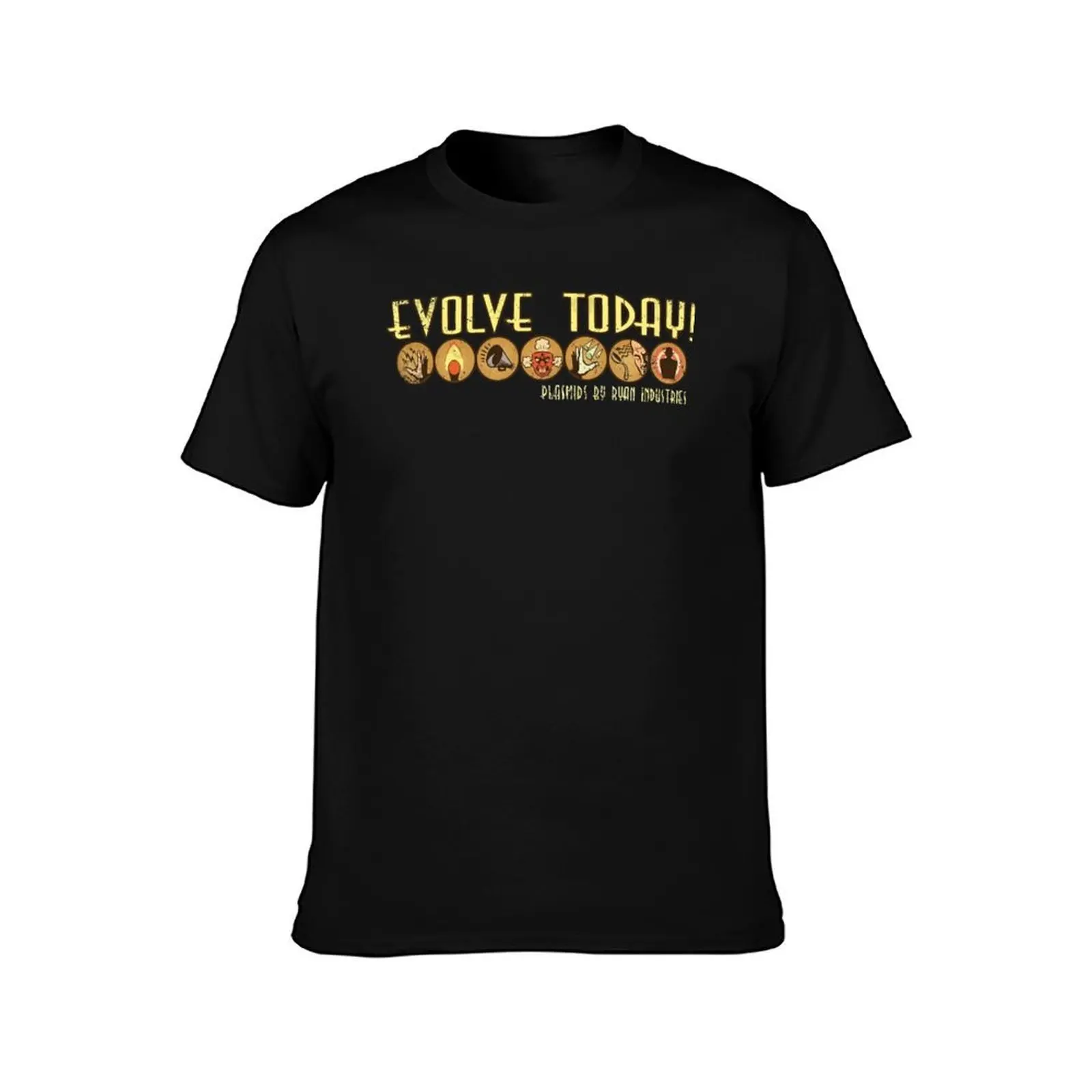 Evolve Today with Plasmids T-Shirt, Summer Casual Cotton Tee, Oversized Streetwear Tops, Vintage Graphic Print, Unisex Men Women