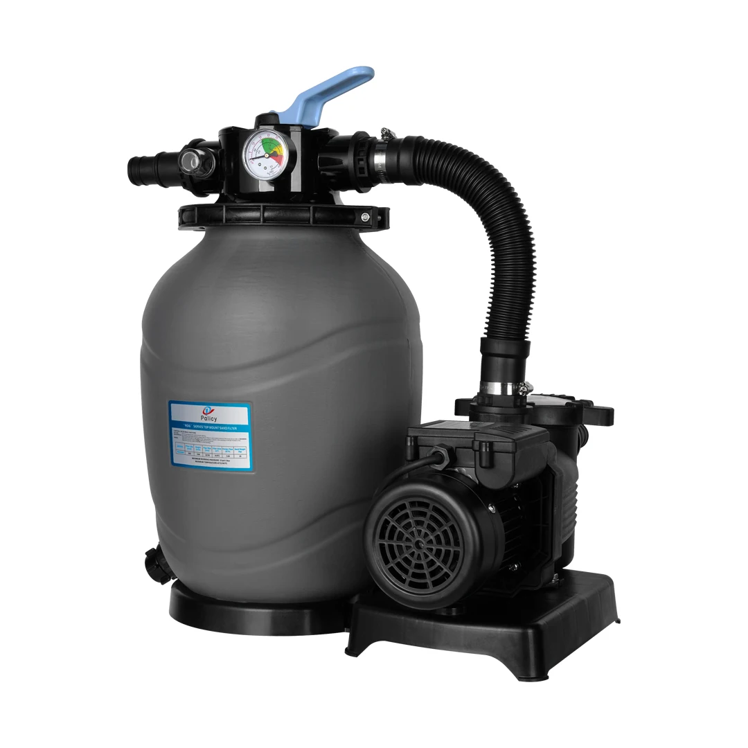 

12\" Top-Mounted Plastic Pool Sand Filter With 0.33hp Pump Strainer & 32/38mm Connection 4-Way Valve Included