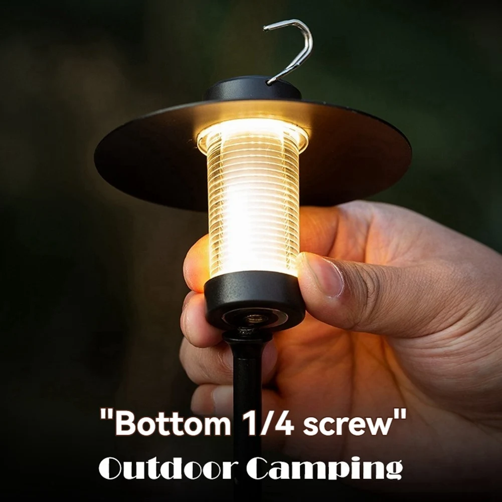 A72Z Outdoor Camping Desktop Atmosphere Light Portable Camping Decorative Lights Retro Camp Tent Light Hanging Lamp B