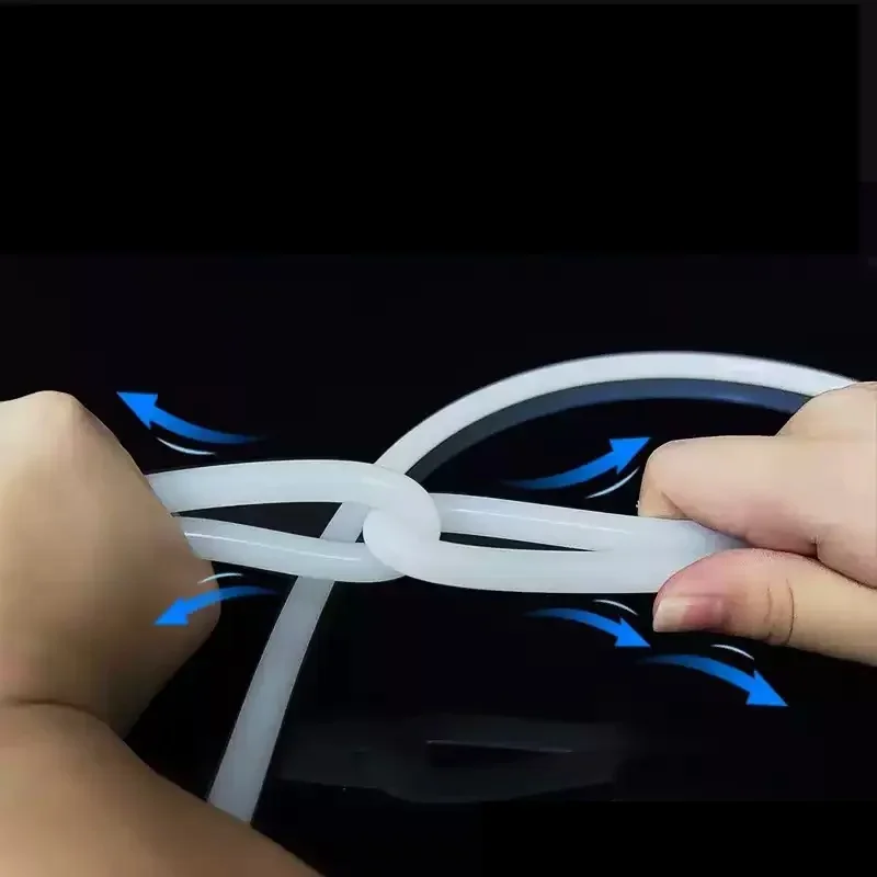 Hochtemperaturbeständige, wasserdichte Silikon-Dichtungsstreifen, O-Ring-Dichtungen, 1-25 mm Durchmesser, 1M/2M Länge – Detail 1