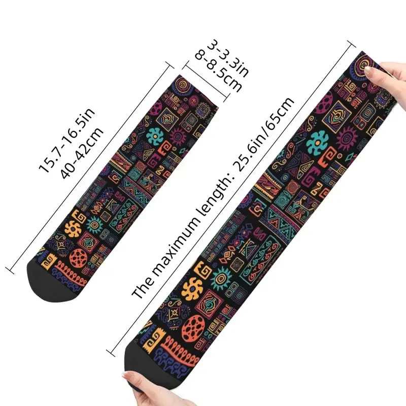 Calcetines de vestir con patrón de arte Tribal étnico africano para hombre y mujer, calcetín transpirable con estampado de Ankara, novedad divertida