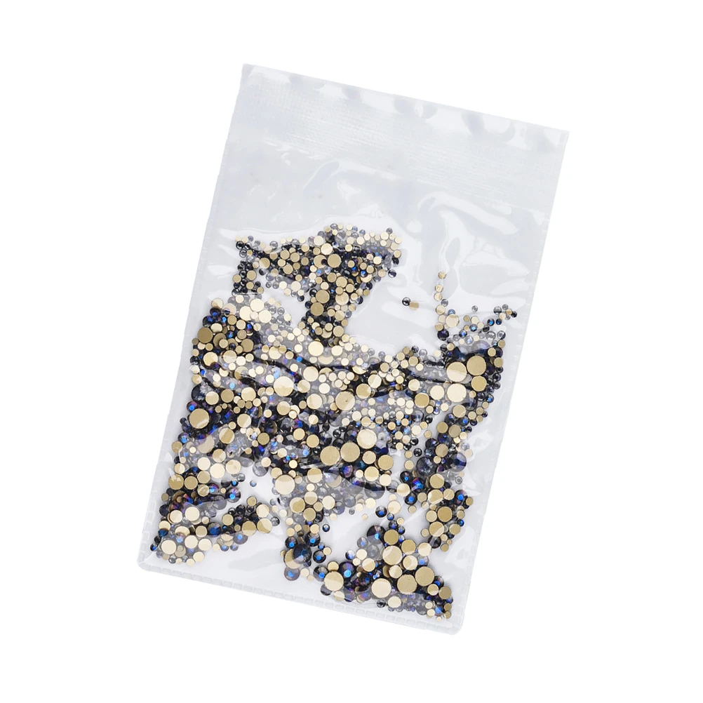 1440 szt. Cyrkonie do zdobienia paznokci, kolorowe wiertła do paznokci, eleganckie akcesoria do manicure, lekkie i trwałe.