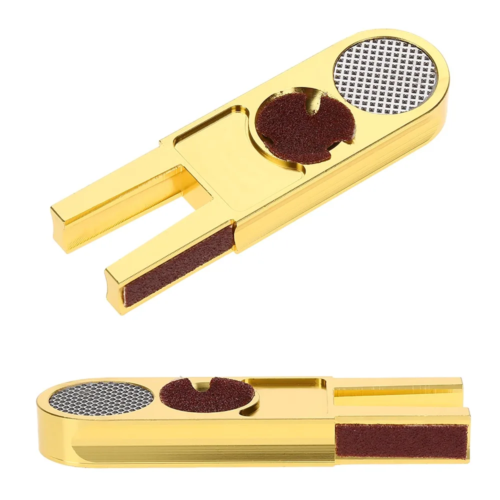 Multifunction Tool Billiard Cue Tip Trimmer U Shaped Aluminum alloy Billiard Cue Tip Shaper Compact Portable